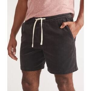 Marine Layer Saturday Cord Shorts 6" Corduroy Drawstring Faded Black NWT 2XL